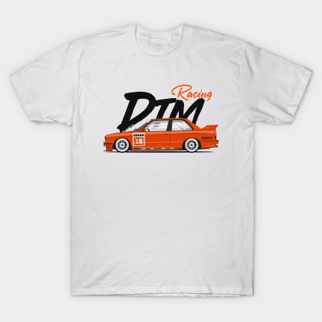 ORANGE E30 DTM RACING T-Shirt by shketdesign